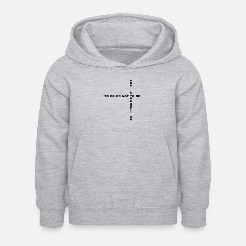 to be or not to be - sein oder nicht sein 2 - Kinder Hoodie - Hellgrau meliert