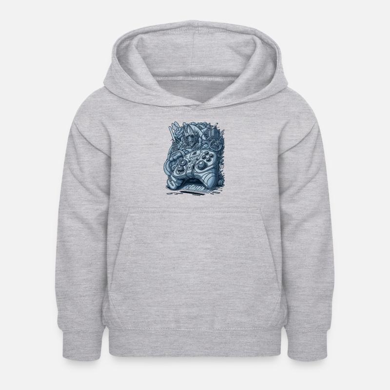 Scrap controller - Kids Hoodie - light heather grey