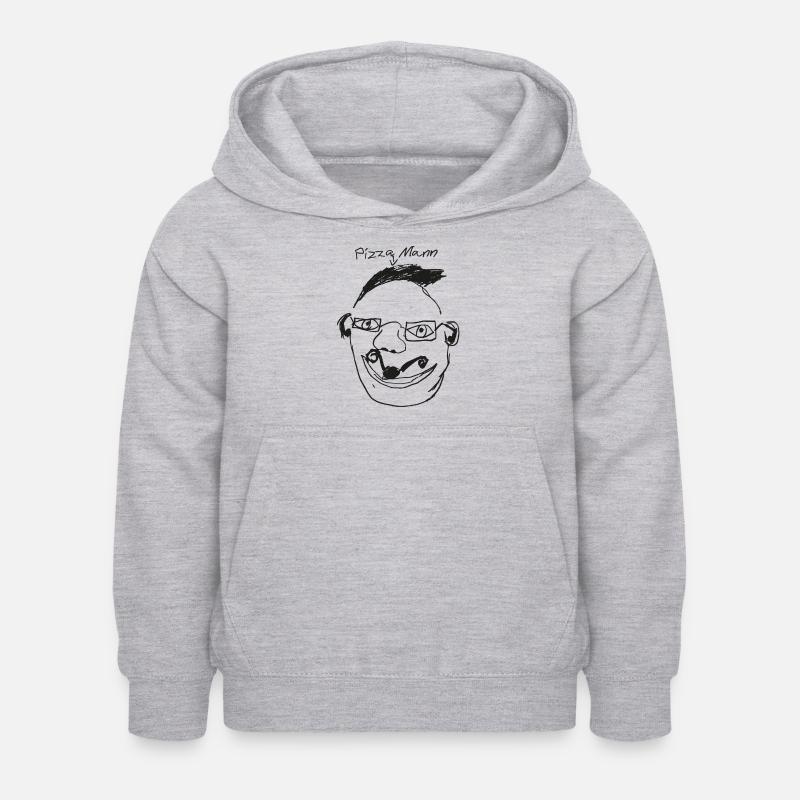 Pizzaïolo Man - Sweat à capuche Enfant - gris clair chiné