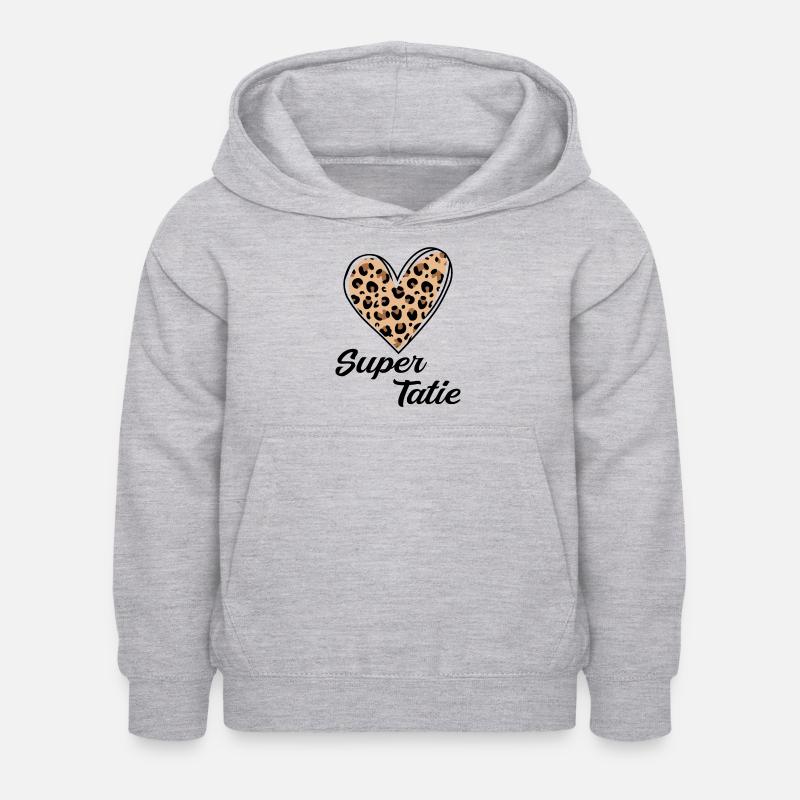 Super Tatie - Sweat à capuche Enfant - gris clair chiné