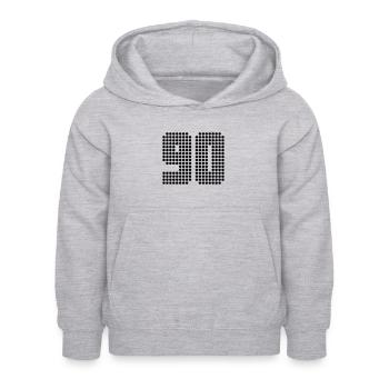 90 - Sweat à capuche Enfant - gris clair chiné - Devant - AI Model Kid Female (0cm)