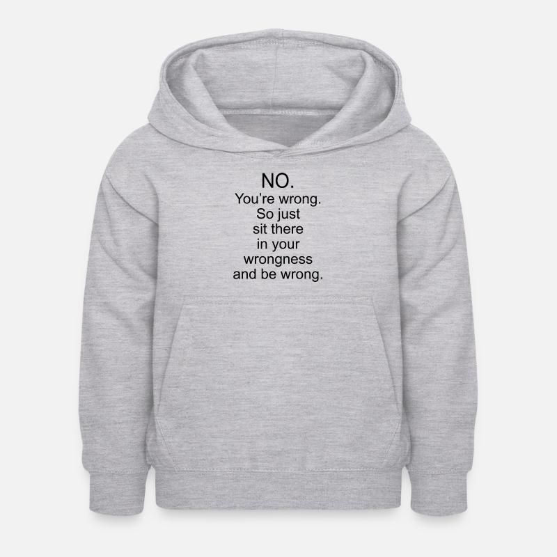Mauvaise citation - Sweat à capuche Enfant - gris clair chiné