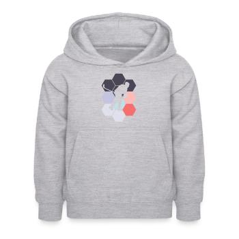 Ice Hockey Players Abstract Ice Hockey Players - Kids Hoodie - light heather grey - Front - AI Model Kid Female (0cm)
