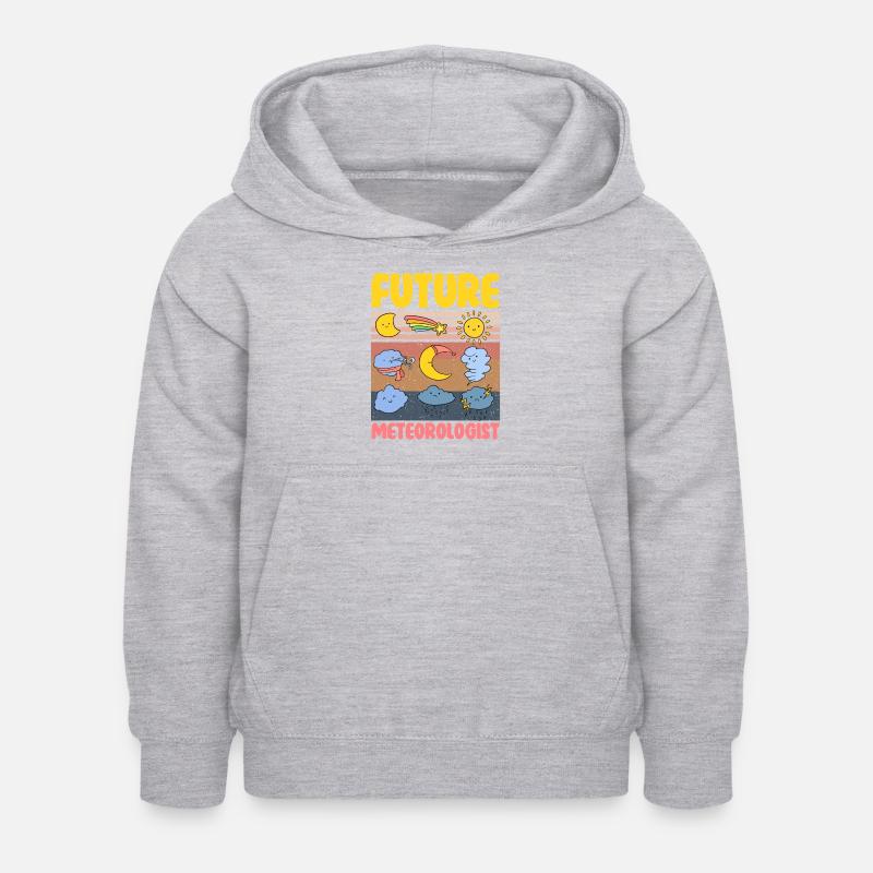 Futur météorologue - Sweat à capuche Enfant - gris clair chiné