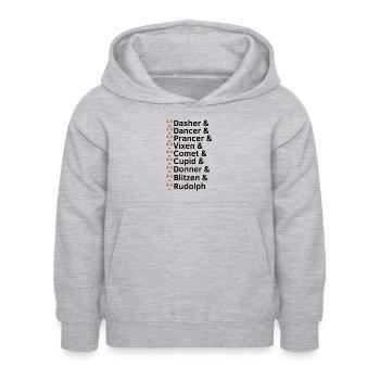 Rentiere Weihnachten - Kinder Hoodie - Hellgrau meliert - Vorne - AI Model Kid Female (0cm)
