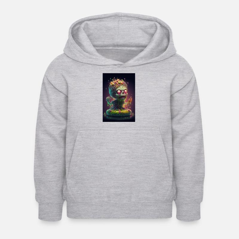 Zombie Gelée - Sweat à capuche Enfant - gris clair chiné