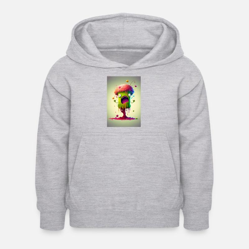 Zombie Gelée - Sweat à capuche Enfant - gris clair chiné