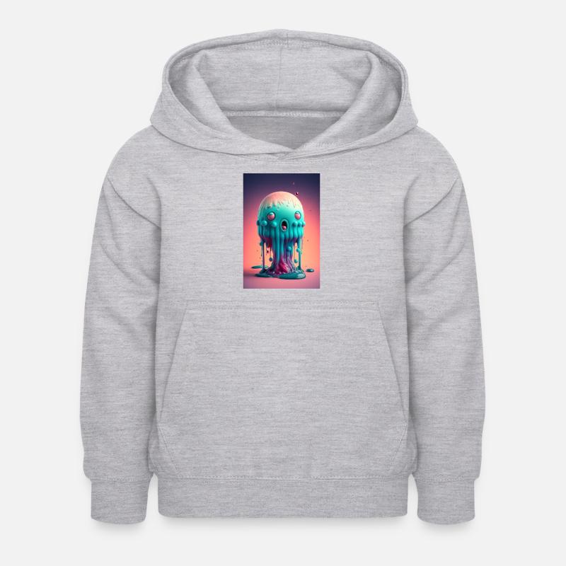Zombie Gelée - Sweat à capuche Enfant - gris clair chiné