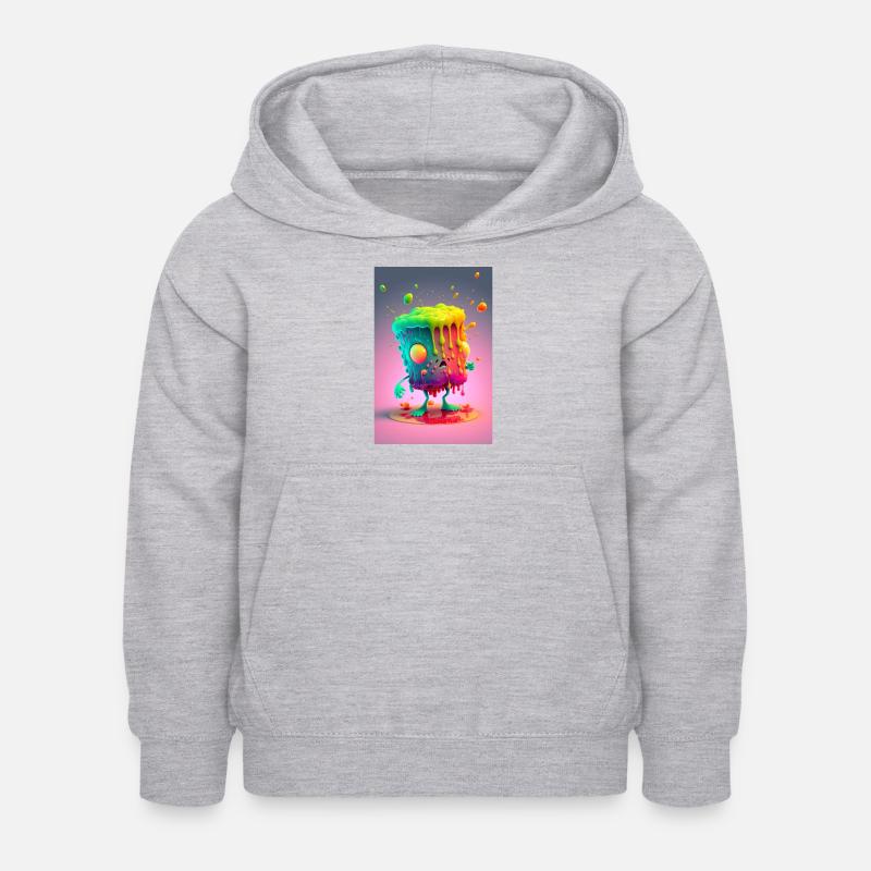 Zombie Gelée - Sweat à capuche Enfant - gris clair chiné