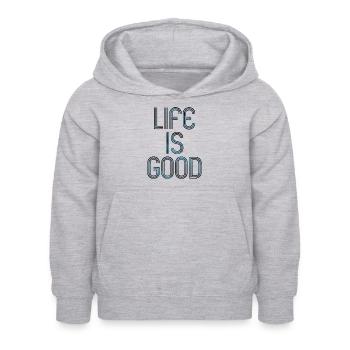 live is good - Kinder Hoodie - Hellgrau meliert - Vorne - AI Model Kid Female (0cm)