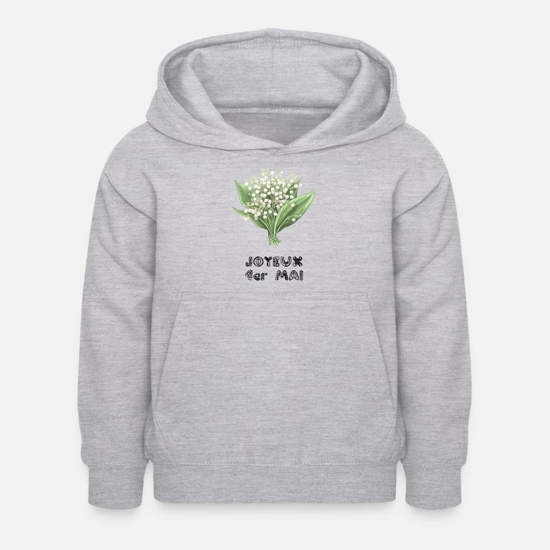 Joyeux 1er Mai - Sweat à capuche Enfant - gris clair chiné