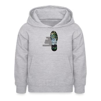 Promenades en montagne - Sweat à capuche Enfant - gris clair chiné - Devant - AI Model Kid Female (0cm)