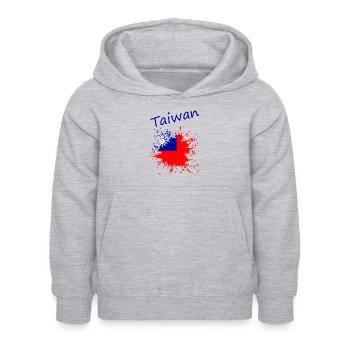 Taiwan - Kinder Hoodie - Hellgrau meliert - Vorne - AI Model Kid Female (0cm)