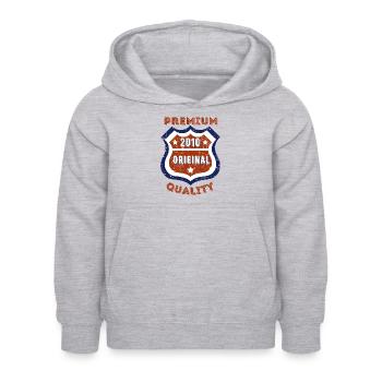 Qualité premium 2010 - Sweat à capuche Enfant - gris clair chiné - Devant - AI Model Kid Female (0cm)