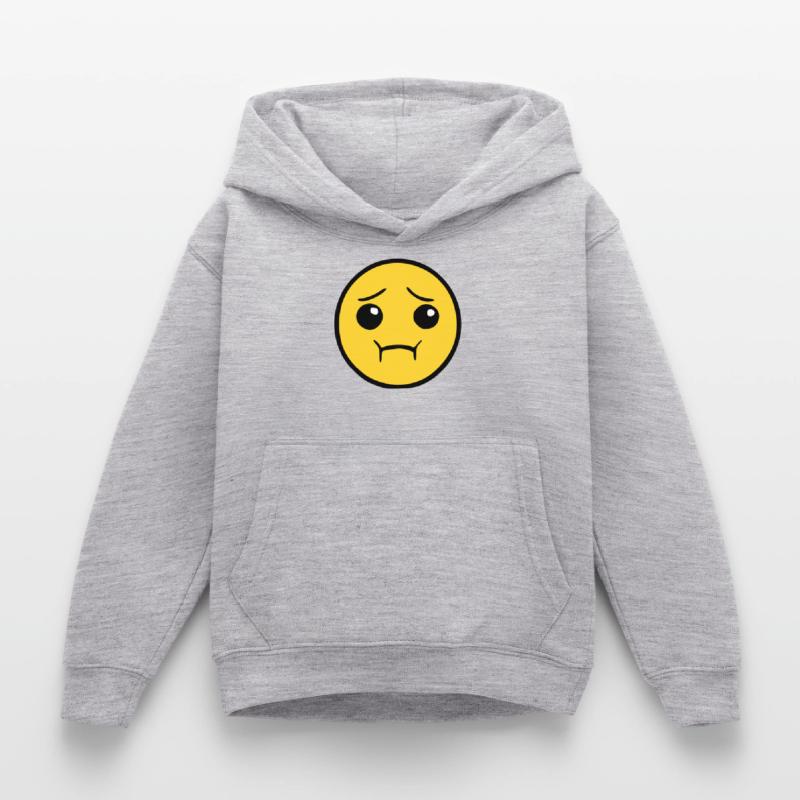 Emoji walgelijke schetskleur Kinderhoodie
