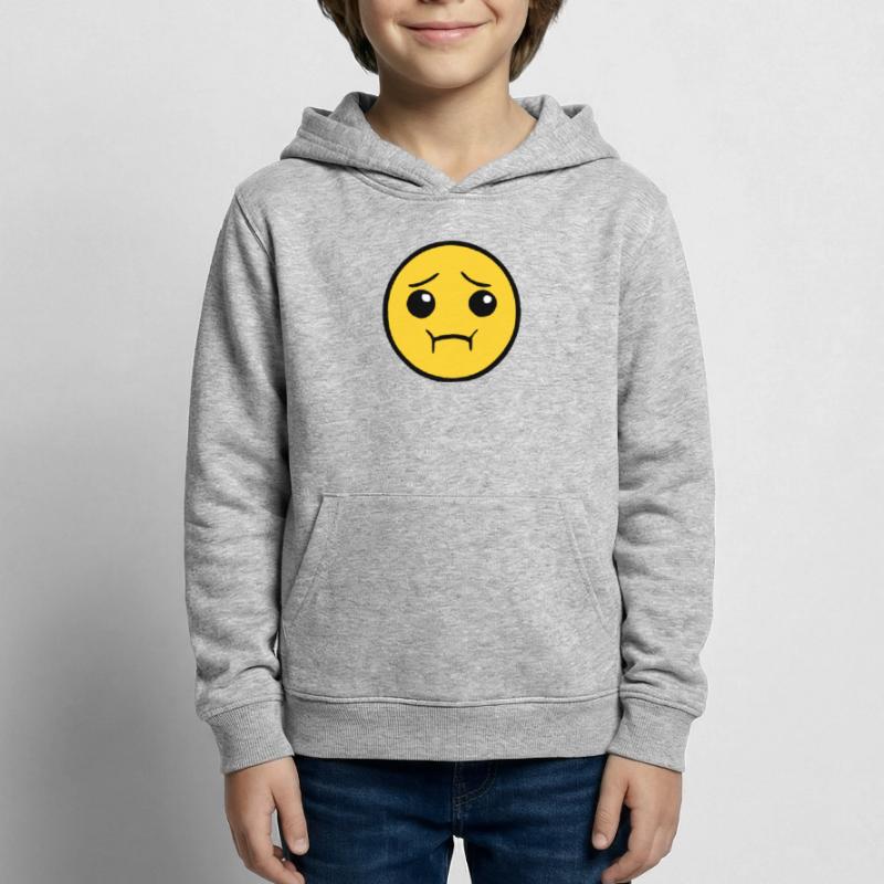 Emoji walgelijke schetskleur Kinderhoodie