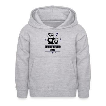 Großer Bruder 2025 - Kinder Hoodie - Hellgrau meliert - Vorne - AI Model Kid Female (0cm)