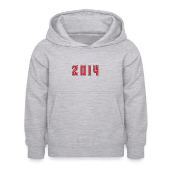 2014 Jahr Geburtstag - Kinder Hoodie - Hellgrau meliert - Vorne - AI Model Kid Female (0cm)