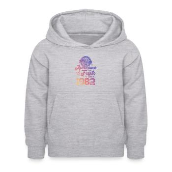 1982 awesome fresh - Kinder Hoodie - Hellgrau meliert - Vorne - AI Model Kid Female (0cm)