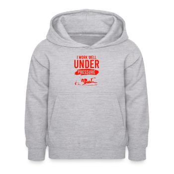 Spruch tauchen - Sweat à capuche Enfant - gris clair chiné - Devant - AI Model Kid Female (0cm)