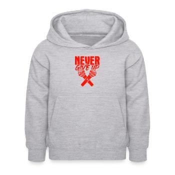 ne jamais abandonner le rap - Sweat à capuche Enfant - gris clair chiné - Devant - AI Model Kid Female (0cm)