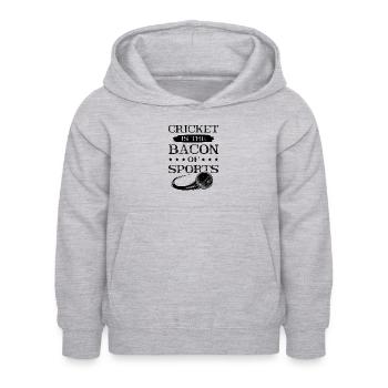 cricket bacon - Kinder Hoodie - Hellgrau meliert - Vorne - AI Model Kid Female (0cm)