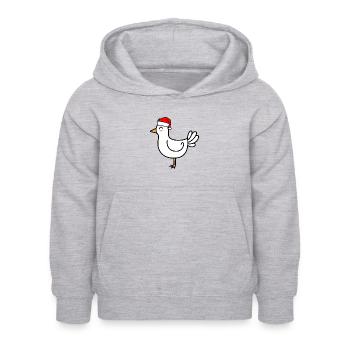 Chicken Comic Christmas Xmas - Kids Hoodie - light heather grey - Front - AI Model Kid Female (0cm)