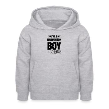 badminton junge - Kinder Hoodie - Hellgrau meliert - Vorne - AI Model Kid Female (0cm)