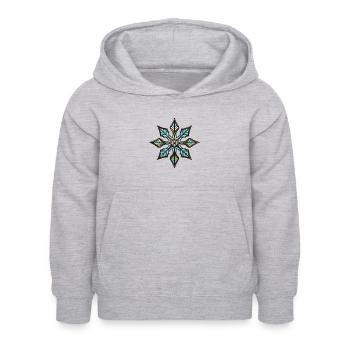 Frost Symbol Stern Winter Schnee - Kinder Hoodie - Hellgrau meliert - Vorne - AI Model Kid Female (0cm)
