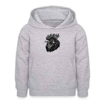 Rooster Animal Head - Kids Hoodie - light heather grey - Front - AI Model Kid Female (0cm)