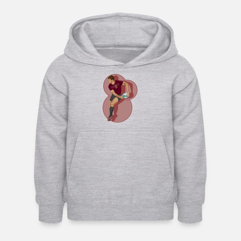 Rugby - Sweat à capuche Enfant - gris clair chiné