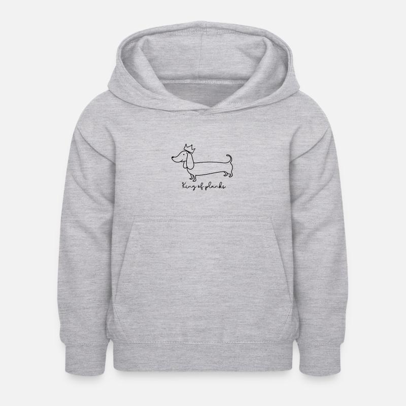 Roi des planches - Sweat à capuche Enfant - gris clair chiné