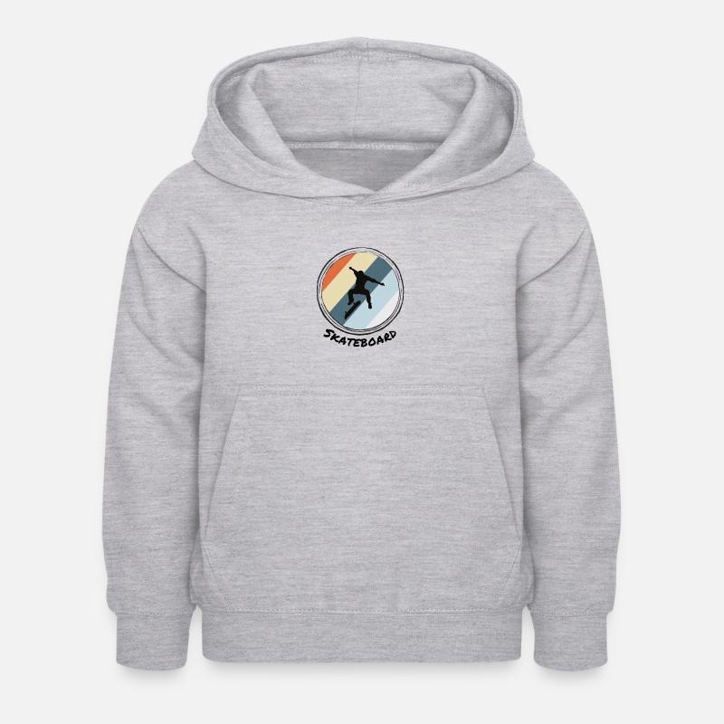 Skateboard - Sweat à capuche Enfant - gris clair chiné