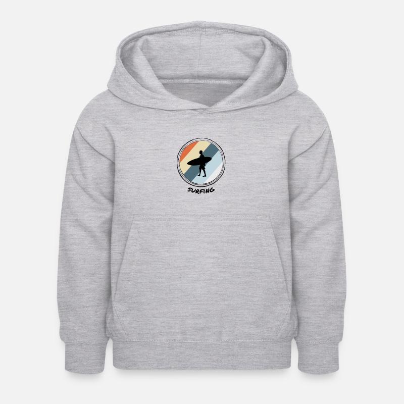 Surf - Sweat à capuche Enfant - gris clair chiné
