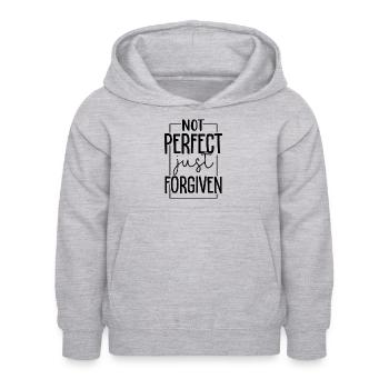Not Perfect Just Forgiven - Kinder Hoodie - Hellgrau meliert - Vorne - AI Model Kid Female (0cm)