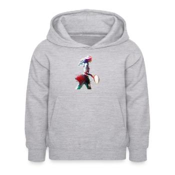 Tennisspieler Sport Kunst #tennis #sport - Kinder Hoodie - Hellgrau meliert - Vorne - AI Model Kid Female (0cm)