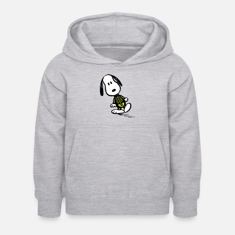 Peanuts Snoopy Squelette Halloween - Sweat à capuche Enfant - gris clair chiné