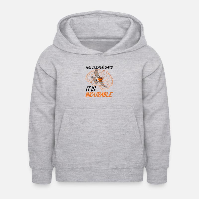 Observation des oiseaux Observer Birding Oiseau - Sweat à capuche Enfant - gris clair chiné