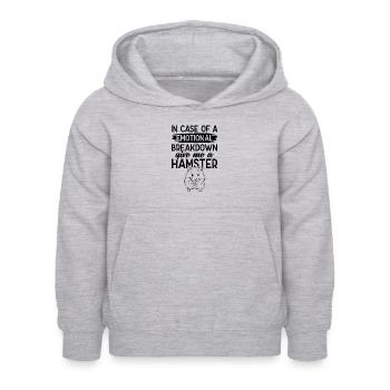 emotional hamster - Kinder Hoodie - Hellgrau meliert - Vorne - AI Model Kid Female (0cm)