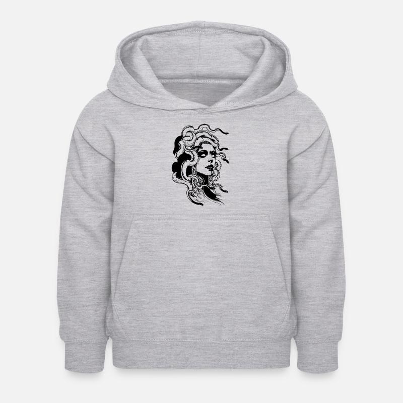 Méduse - Sweat à capuche Enfant - gris clair chiné