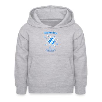 Bayern, Oberbayern, Geschenk für Bayern - Kinder Hoodie - Hellgrau meliert - Vorne - AI Model Kid Female (0cm)