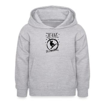team boarding - Kinder Hoodie - Hellgrau meliert - Vorne - AI Model Kid Female (0cm)