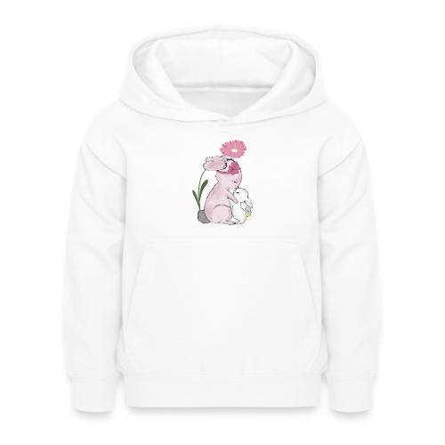 Süßes Hasendesign Mutter mit Kind - Kinder Hoodie