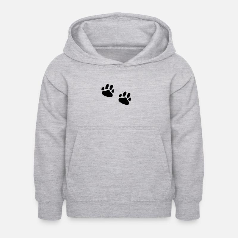 Pattes - Sweat à capuche Enfant - gris clair chiné