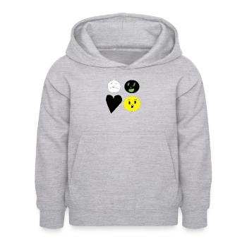 Gefühle - Kinder Hoodie - Hellgrau meliert - Vorne - AI Model Kid Female (0cm)