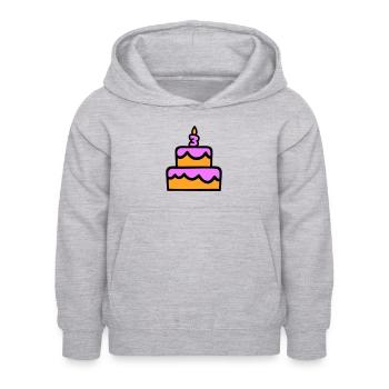 3. Geburtstag - Kinder Hoodie - Hellgrau meliert - Vorne - AI Model Kid Female (0cm)