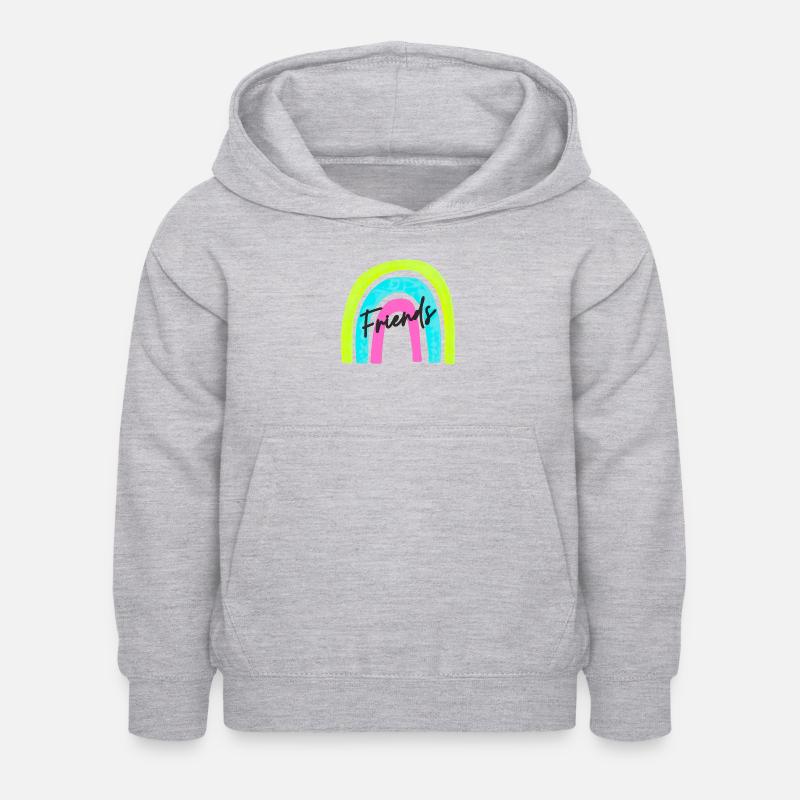 Amis Amis Amitié amicale - Sweat à capuche Enfant - gris clair chiné