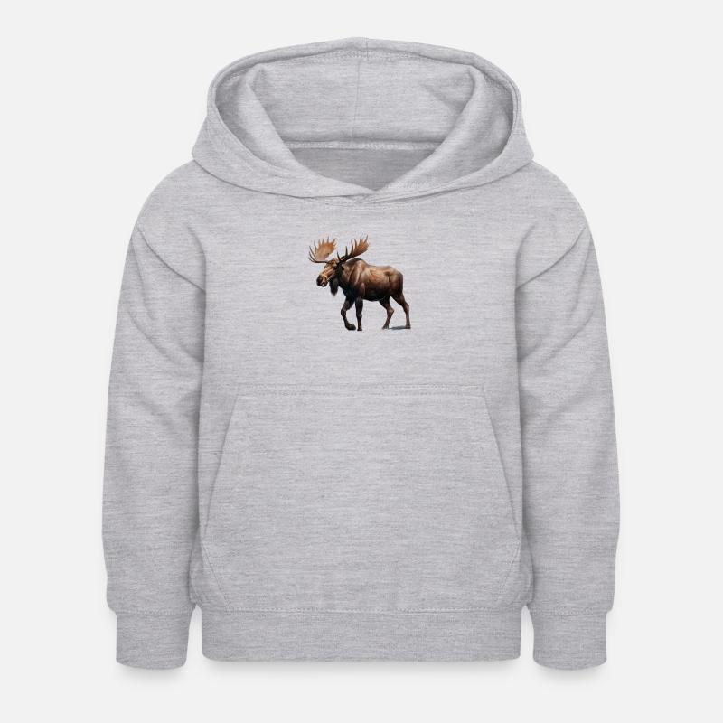 Élan - Sweat à capuche Enfant - gris clair chiné
