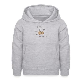 Koffein-Formel Stilvoll - Kinder Hoodie - Hellgrau meliert - Vorne - AI Model Kid Female (0cm)