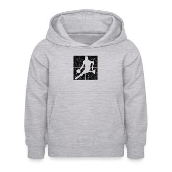 Basket basket basketteur basketteur - Sweat à capuche Enfant - gris clair chiné - Devant - AI Model Kid Female (0cm)